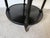 1960s Hollywood Regency Black Ebonized Three-Tier Side Table on Brass Casters For Sale In Miami - Image 6 of 12