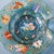 Late 19th Century Moser Turquoise Blue Glass Enameled Butterfly Bowl For Sale - Image 13 of 17