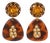 Jeweled Lucite Dangle Clip Earrings with Cheetah Print For Sale