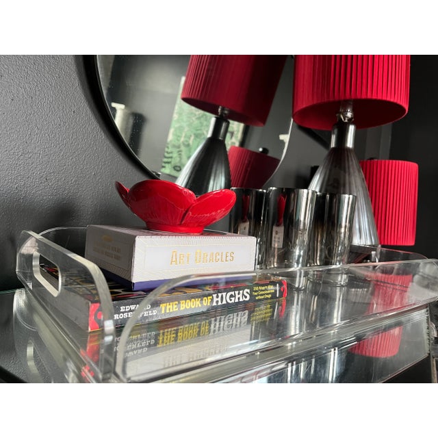 1980s Postmodern Lucite Bar Tray For Sale - Image 9 of 12