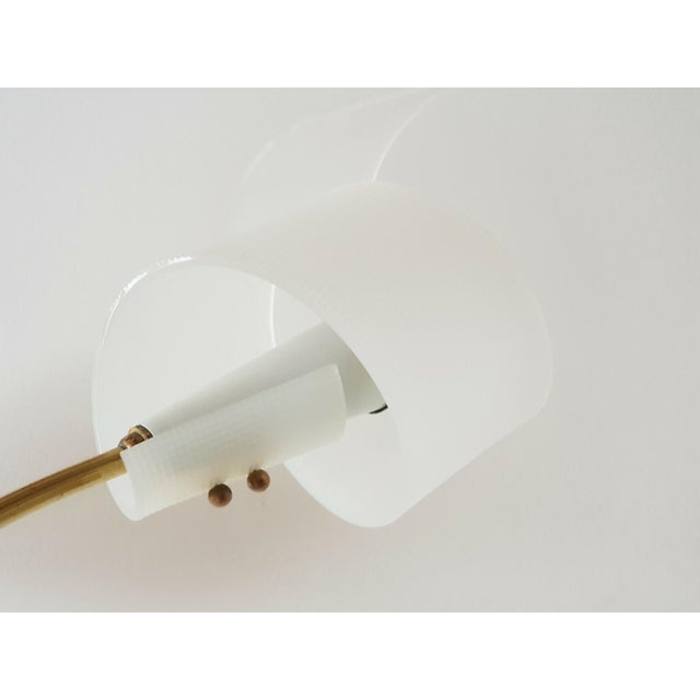 Black Vintage Brass and Plastic 5-Arm Chandelier, 1950s For Sale - Image 8 of 10