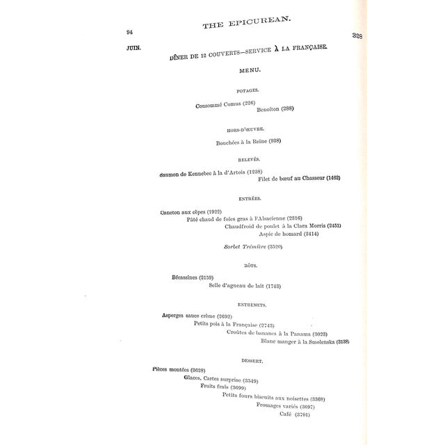 "The Epicurean: A Complete Treatise of Analytical and Practical Studies on the Culinary Art" 1920 Ranhofer, Charles [Delmonico's] For Sale In New York - Image 6 of 11