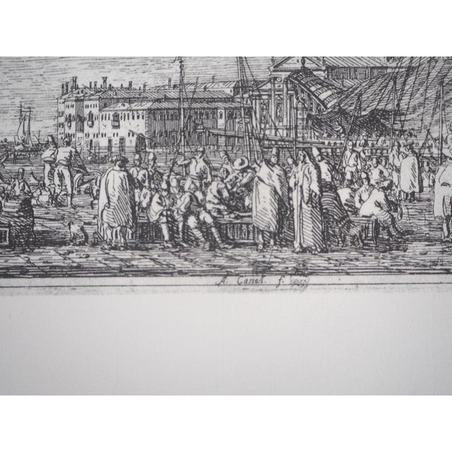 Giovanni Antonio CANAL aka Canaletto (after) The Market on the Mole in Venice, 1975 Heliogravure after the original...