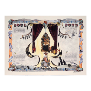"Soul Bond" Satirical Bond Paperwork Collage by Mickey "Kano" Kane