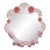 Mid-Century Italian Murano Glass Vanity Mirror With Pink Flowers For Sale