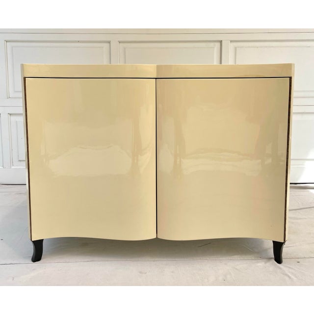 Early 21st Century Reeves Design "Albert" Ivory Lacquered Serpentine Cabinet For Sale - Image 5 of 12