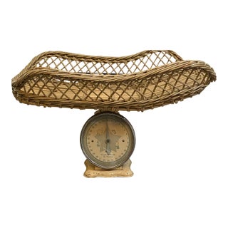 Wicker Baby Scale From the Early 20th Century For Sale