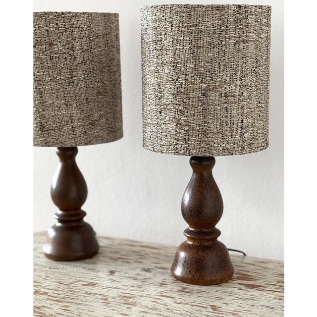 Mid-Century Modern Table Lamps Bruno Karlsson, Ego Stengods Atelje, Stoneware, Sweden, Vintage 1970s, Set of 2 For Sale - Image 3 of 10