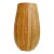 Rustic Orange Ceramic Fluted Table Vase For Sale