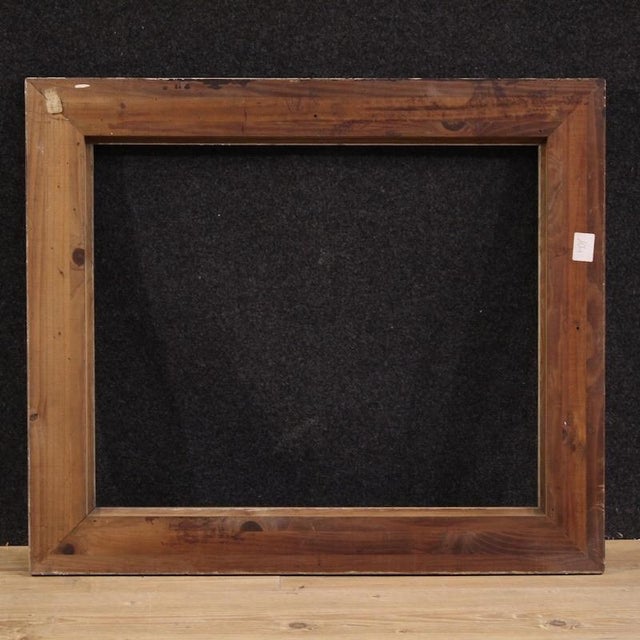 Wood Vintage Italian Gilded Wood and Plaster Frame, 1950 For Sale - Image 7 of 14