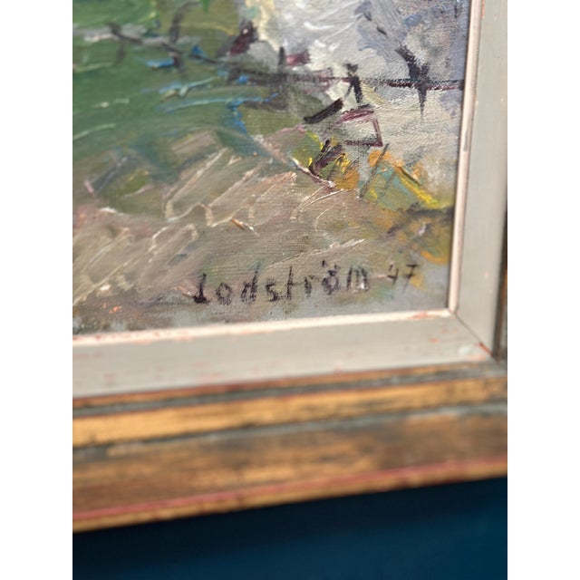 Georg Lodström, Coastal Scene with Horses, 1947, Oil on Canvas For Sale - Image 7 of 18