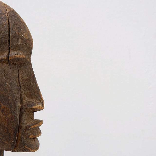 African Lobi Head Altar from Burkina Faso, 20th, 1950s, Metal and Wood For Sale - Image 10 of 15