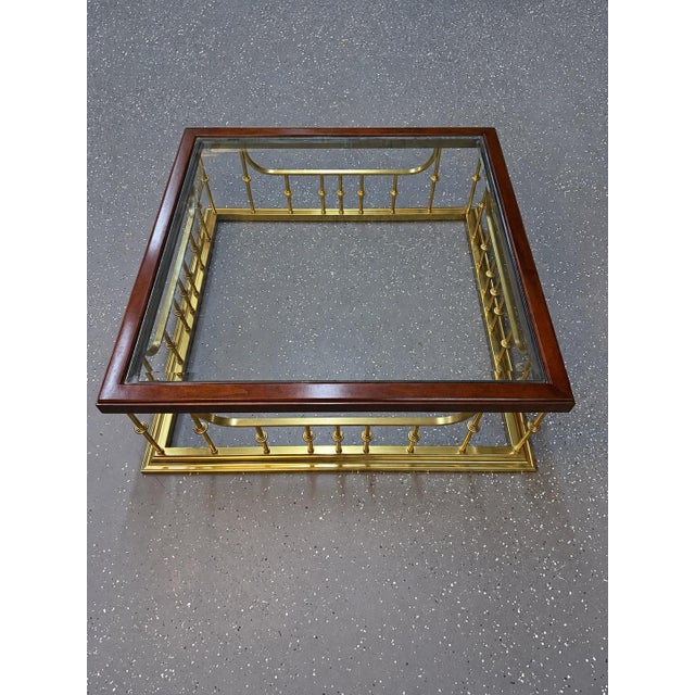 Contemporary Vintage Erwin-Lambeth "Fender" Brass Plated Coffee Table For Sale - Image 3 of 12