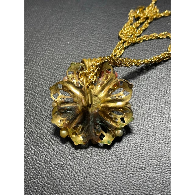 Metal 1950s Robert DeMario Hand Fabricated Pendant on Gold Tone Rope Chain. For Sale - Image 7 of 7