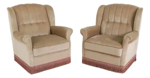 Danish Mohair Mid Century Modern Lounge Chairs