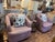 Dusty Pink Swivel Club Chairs For Sale - Image 14 of 17