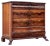 Vintage Danish Chest of Drawers in Flame Mahogany For Sale