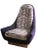 Swivel Lounge Chair in Purple and Zebra Shag Upholstery by Schnadig After Pearsall Ca 1970's For Sale - Image 13 of 13