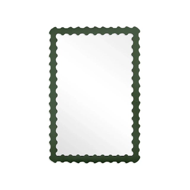 Contemporary Fleur Home Audubon Bamboo Rectangle Mirror in Duck Green, 30x40 For Sale - Image 3 of 3