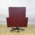 Rockabilly Burgundy Faux Leather Swivel Lounge Chair, 1950s For Sale - Image 8 of 9