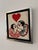 Vintage Needlepoint or Cross-Stitch Artwork Featuring an Art Deco-Style Kissing Couple Beneath a Red Heart For Sale - Image 4 of 4
