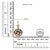 Haus of Brilliance 18K Yellow Gold 1 2/3 Cttw Diamond and Blue Sapphire Bezel Set Gemstone Cluster Medallion Dangle Earrings (Brown and G-H Color, SI1-SI2 Clarity) For Sale - Image 4 of 4