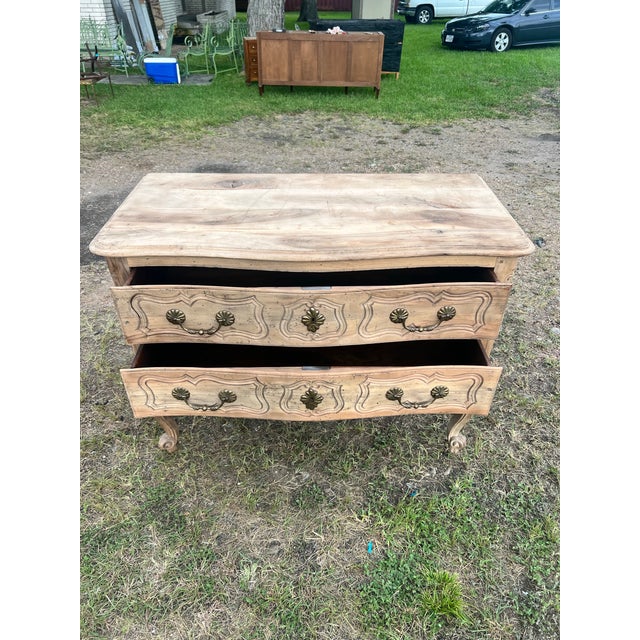 French 19th Century Louis XV Provincial Bleached Chest of Drawers / Commode For Sale - Image 6 of 12