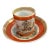 Antique Prattware Coffee Can With Saucer, English, Circa 1880's For Sale