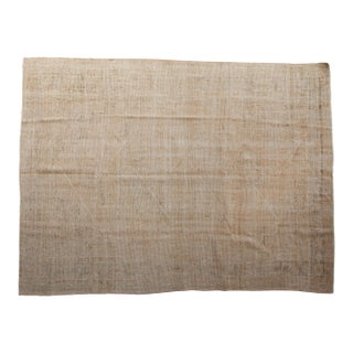 Vintage Distressed Oushak Carpet - 6'7" X 8'7" For Sale