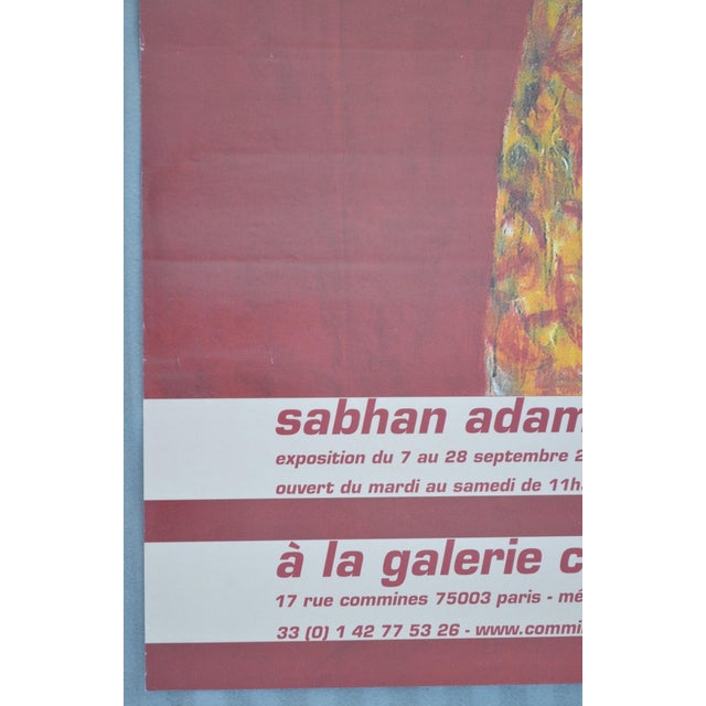 2000 - 2009 2002 Sabhan Adam Original Paris Galerie Commines Exhibition Poster For Sale - Image 5 of 8
