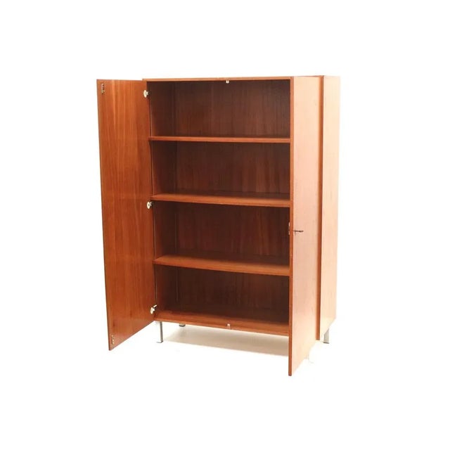 Mid-Century Modern Vintage Wooden Wardrobe, 1960s For Sale - Image 3 of 7