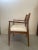 1970s Vintage Mid Century Modern Chair With Rattan Backing For Sale - Image 4 of 9