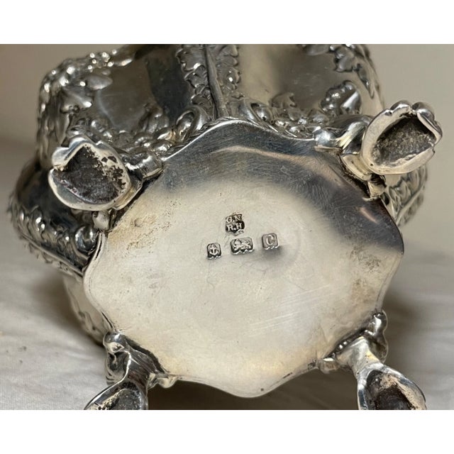 Antique George Nathan & Ridley Hayes Decorated Figural Sterling Silver Tea Caddy For Sale - Image 15 of 17