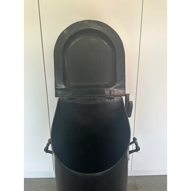 Farmhouse Antique Farmhouse Fireplace Hearth Coal Hod, Caddy, or Scuttle For Sale - Image 3 of 7