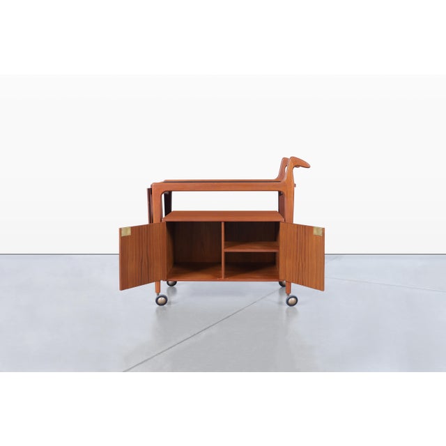 Mid-Century Modern 1960s Danish Modern Teak Extendable Bart Cart by Falster Mobelfabrik For Sale - Image 3 of 15
