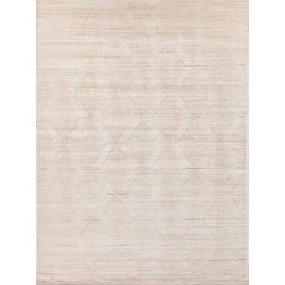 Exquisite Rugs Castelli Handmade Bamboo Silk & Cotton Light Beige Rug-10'X14' For Sale