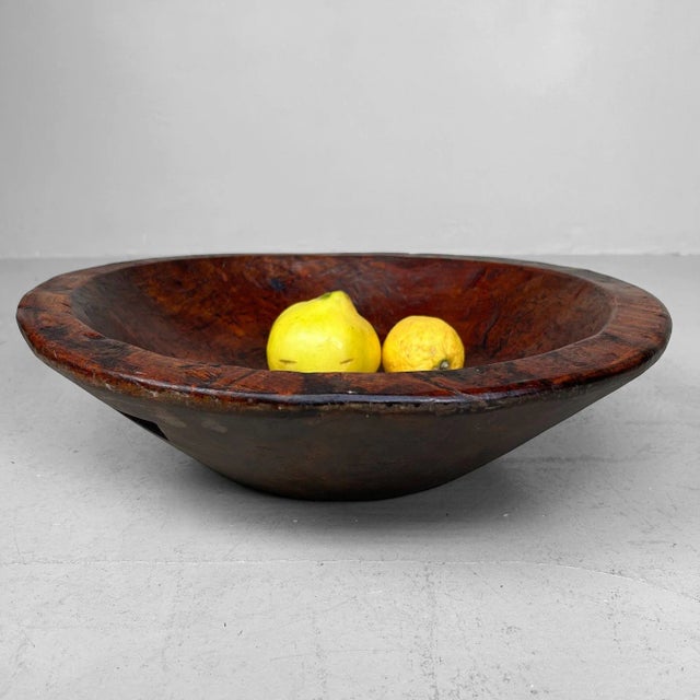 Wood ​Antique Japanese Wooden Bowl, 1890s For Sale - Image 7 of 17