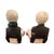 1950s Mid-Century Chalkware Blackamoor Figurines & Ashtrays With Glass Inserts - A Pair For Sale - Image 6 of 6