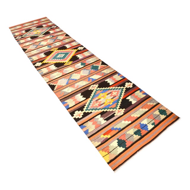 Cotton Kilim Runner Rug For Sale