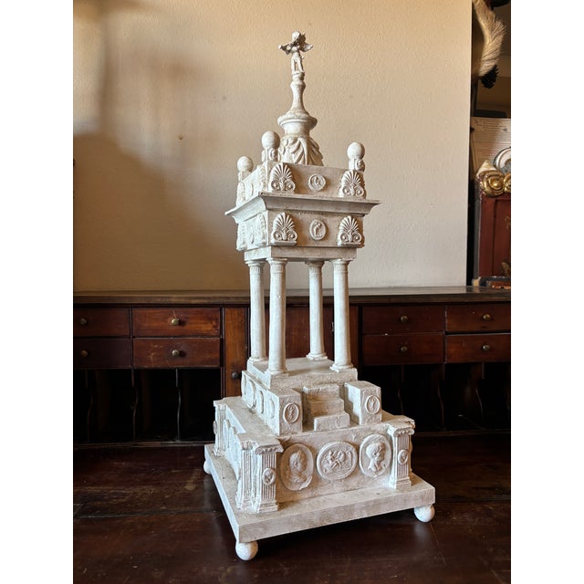 Neoclassical Large Architectural Model Temple/Shrine With Grand Tour Intaglios For Sale - Image 4 of 12