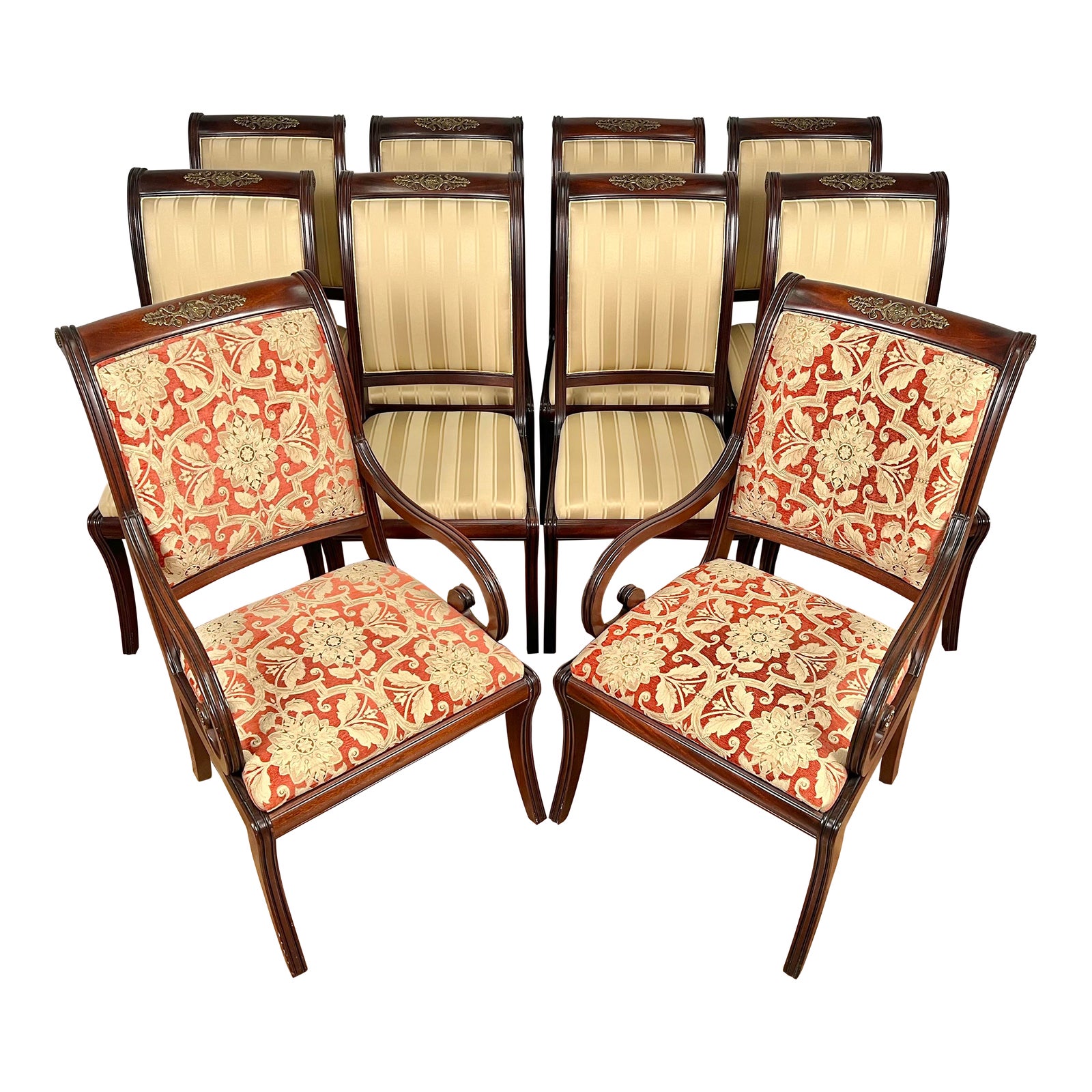Henredon Historic Natchez Collection Dining Room Chairs Set of 10