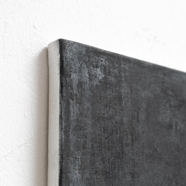 Textile Enrico Della Torre, Art Black Composition, Charcoal on Canvas, 2017 For Sale - Image 7 of 10