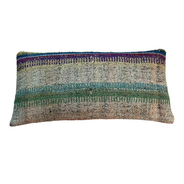 Black Vintage Turkish Kilim Cushion Cover, 1970s For Sale - Image 8 of 11