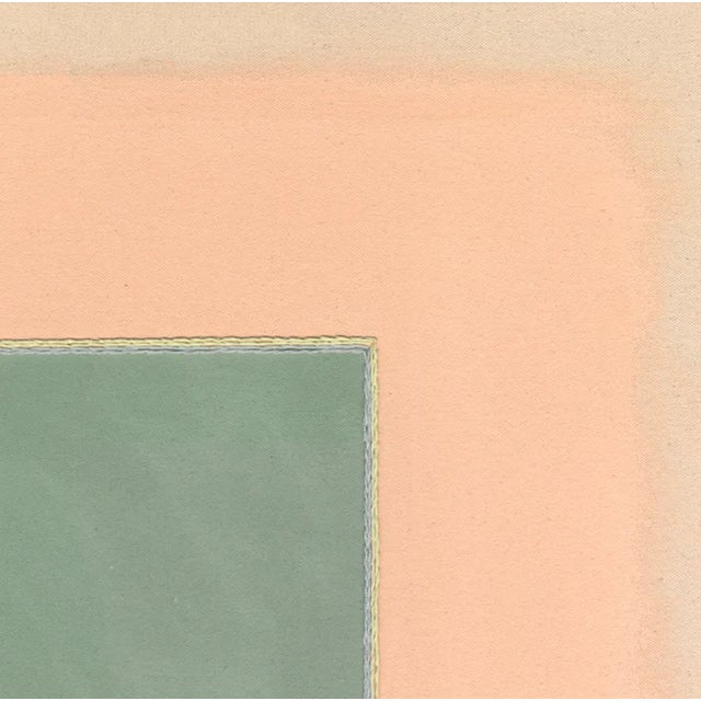 Not Yet Made - Made To Order Pair of Sage Green, Pale Pink and Peach Abstract Art Prints | Set of 2, 36 X 36 In. Prints, Unframed For Sale - Image 5 of 5