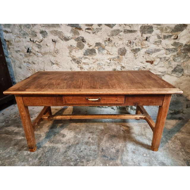 French Walnut Dining Table with Drawer, Late 19th Century For Sale - Image 14 of 18
