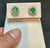 4 Ct Oval Shape Emerald & 1.5 Ct Diamond Post Back Earrings 14 Karat Yellow Gold For Sale - Image 14 of 18