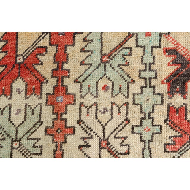 Vintage Turkish Tribal Rug, Geometric Cross Pattern Area Rug For Sale - Image 9 of 10