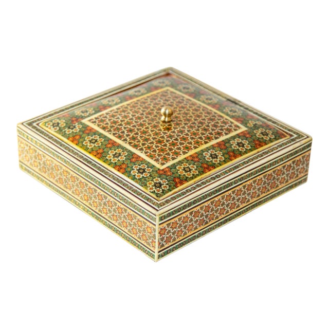 1950s Anglo Indian Micro Sadeli Mosaic Inlaid Jewelry Box For Sale