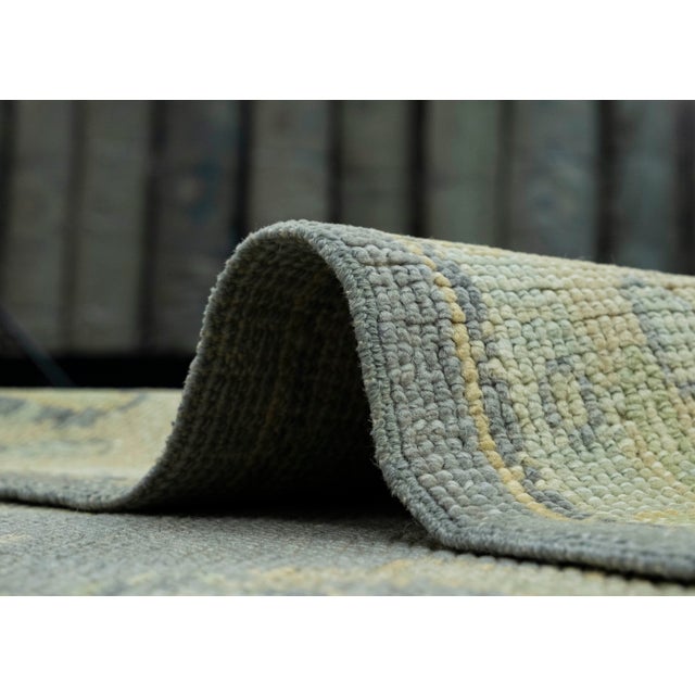 Dark Gray Turkish Oushak Rug 5' x 10' #18040 For Sale - Image 8 of 8