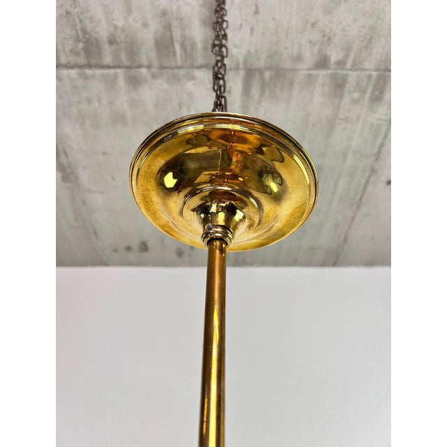 Vienna Secession Brass Chandelider by Dagobert Peche, 1890s For Sale - Image 6 of 9
